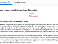 UPDATE | AWS Bahrain region experiencing disruption amidst ongoing war