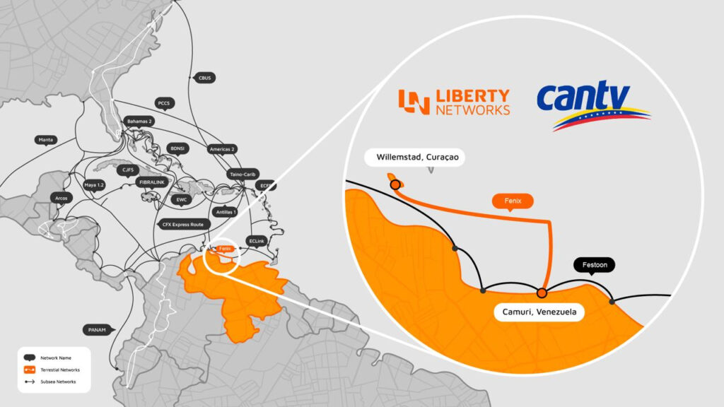 Liberty Networks, CANTV launch Fénix subsea cable linking Venezuela to Curaçao