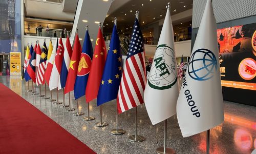 ASEAN flags at an event in Kuala Lumpur