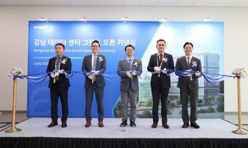 From left to right: Song Jo Hoon, On-site Manager, Daewoo; Mark Fong, CEO, Empyrion Digital; Youngjun Jung, Vice Mayor, Seocho-gu Office; H.E. Eric Teo, Ambassador of the Republic of Singapore to the Republic of Korea; Douglas Kang, Partner, Seraya Partners | Image courtesy: Empyrion Digital