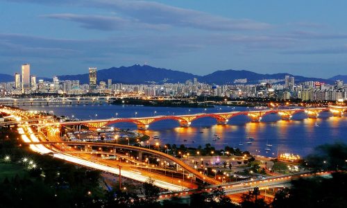 Seoul image from Wikimedia Commons via Flikr