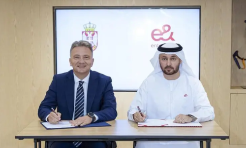 Khalid Murshed, CEO, e& enterprise, and Dr. Mihailo Jovanović, Director of the Office for IT and eGovernment of Serbia. Image Courtesy: e& enterprise